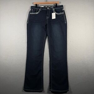 Sexy Couture Premium Denim Jeans Women's Size 17 Dark Wash Bootcut Embellished